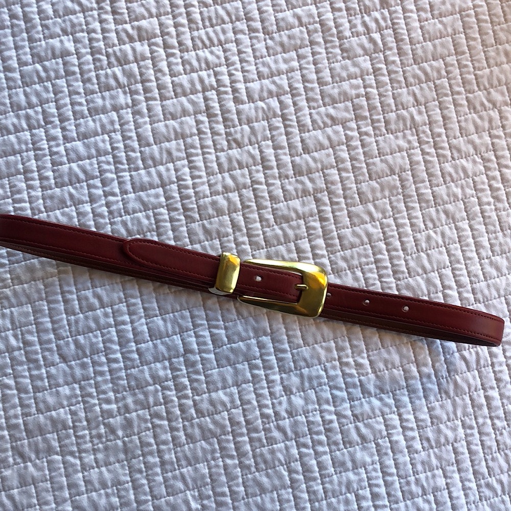 Coach Red Leather Belt